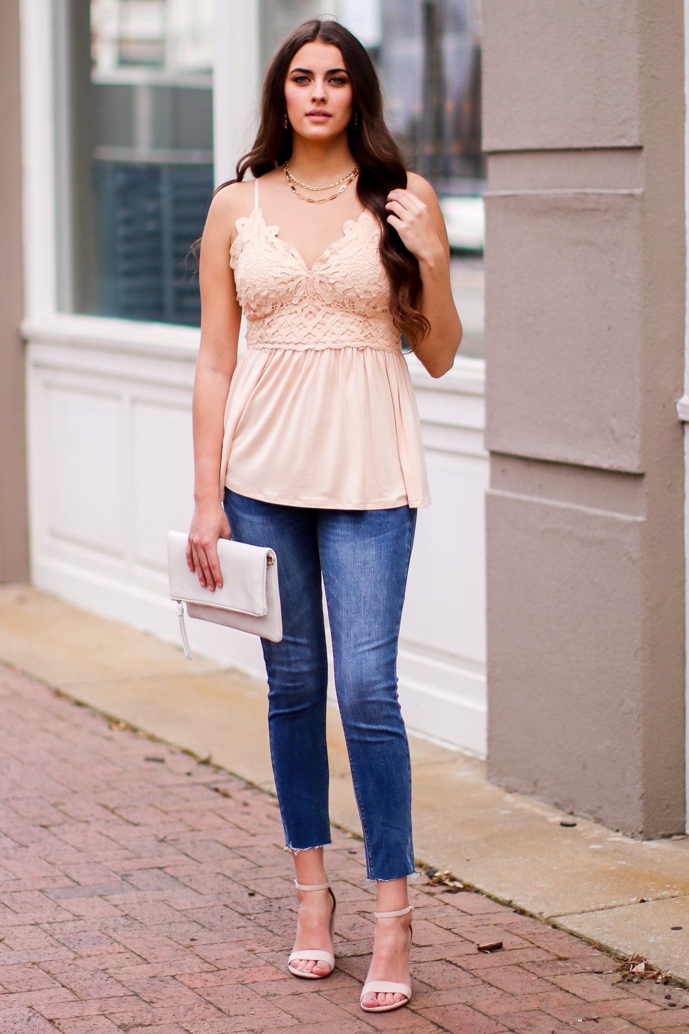  Destined for Love Flowy Lace Detail Top - FINAL SALE - Madison and Mallory