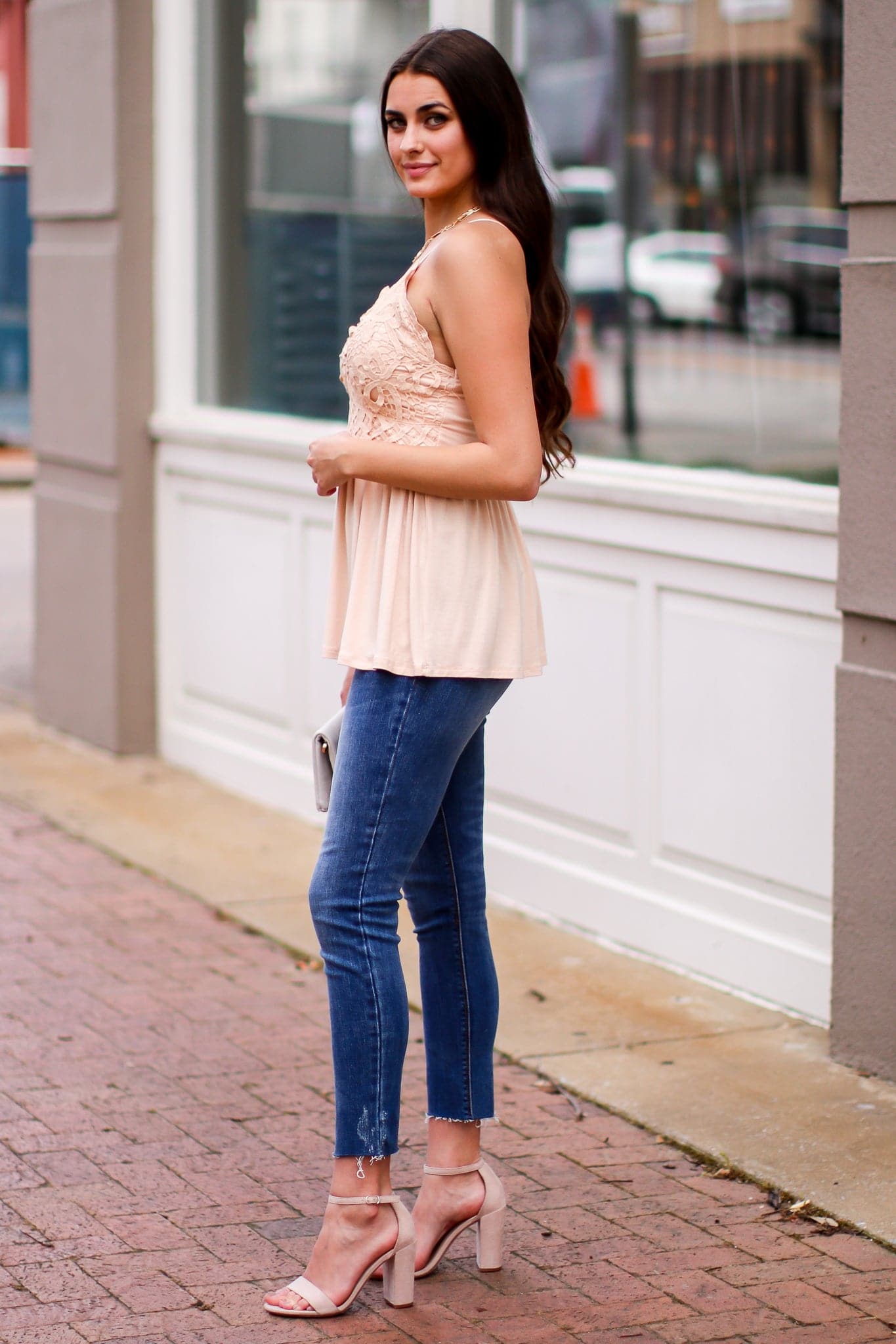  Destined for Love Flowy Lace Detail Top - FINAL SALE - Madison and Mallory
