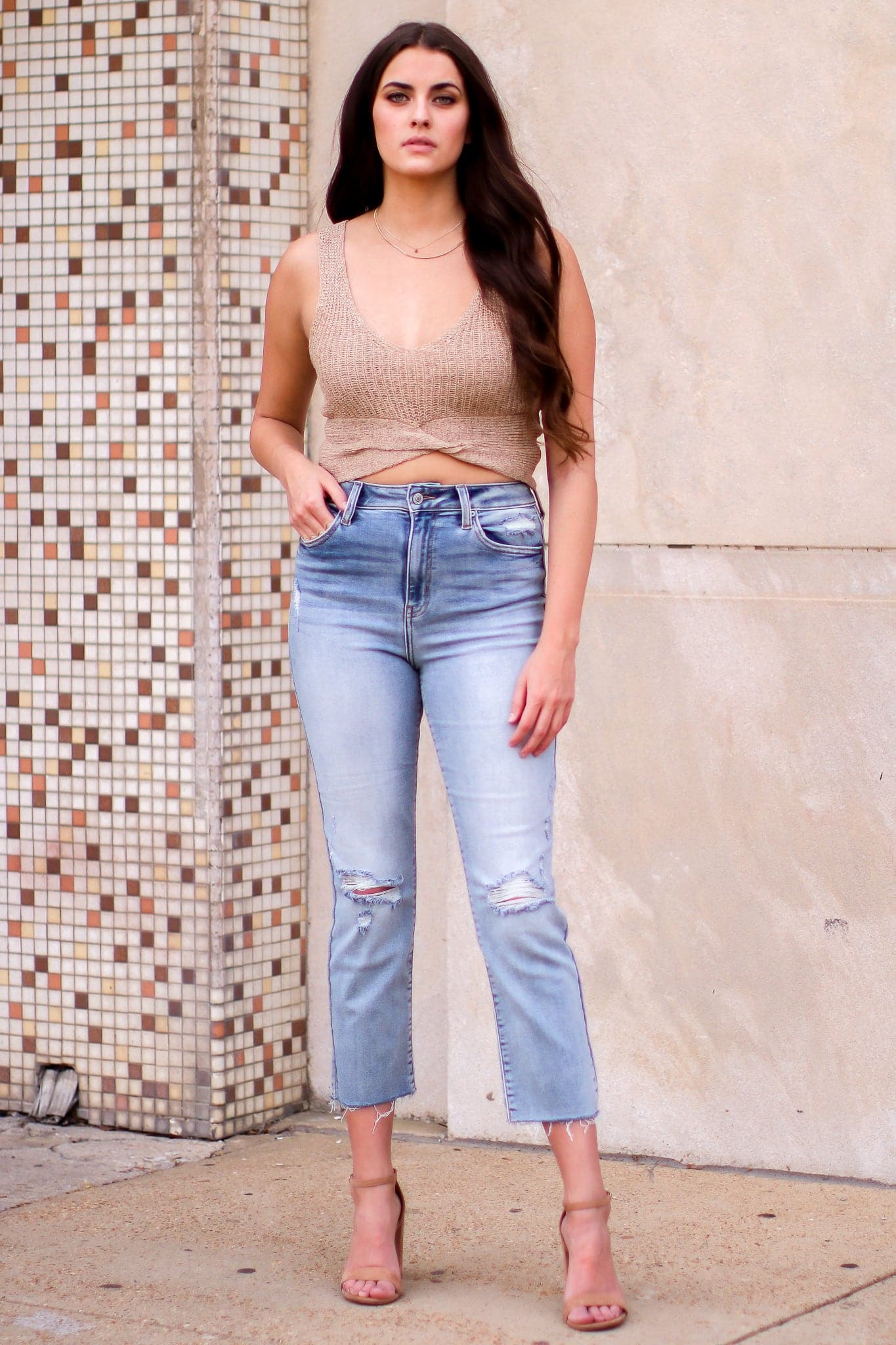  Elston Straight Leg Distressed Jeans - FINAL SALE - Madison and Mallory