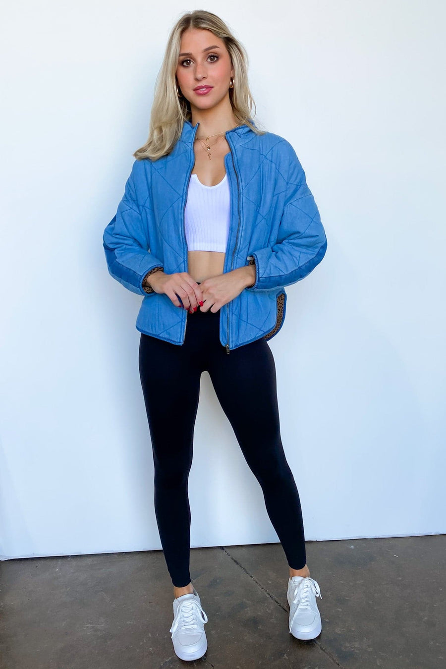 Holloway Quilted Denim Jacket - FINAL SALE - Madison and Mallory