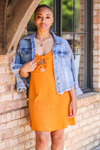  Worth a Tie Cutout Front Dress - FINAL SALE - Madison and Mallory