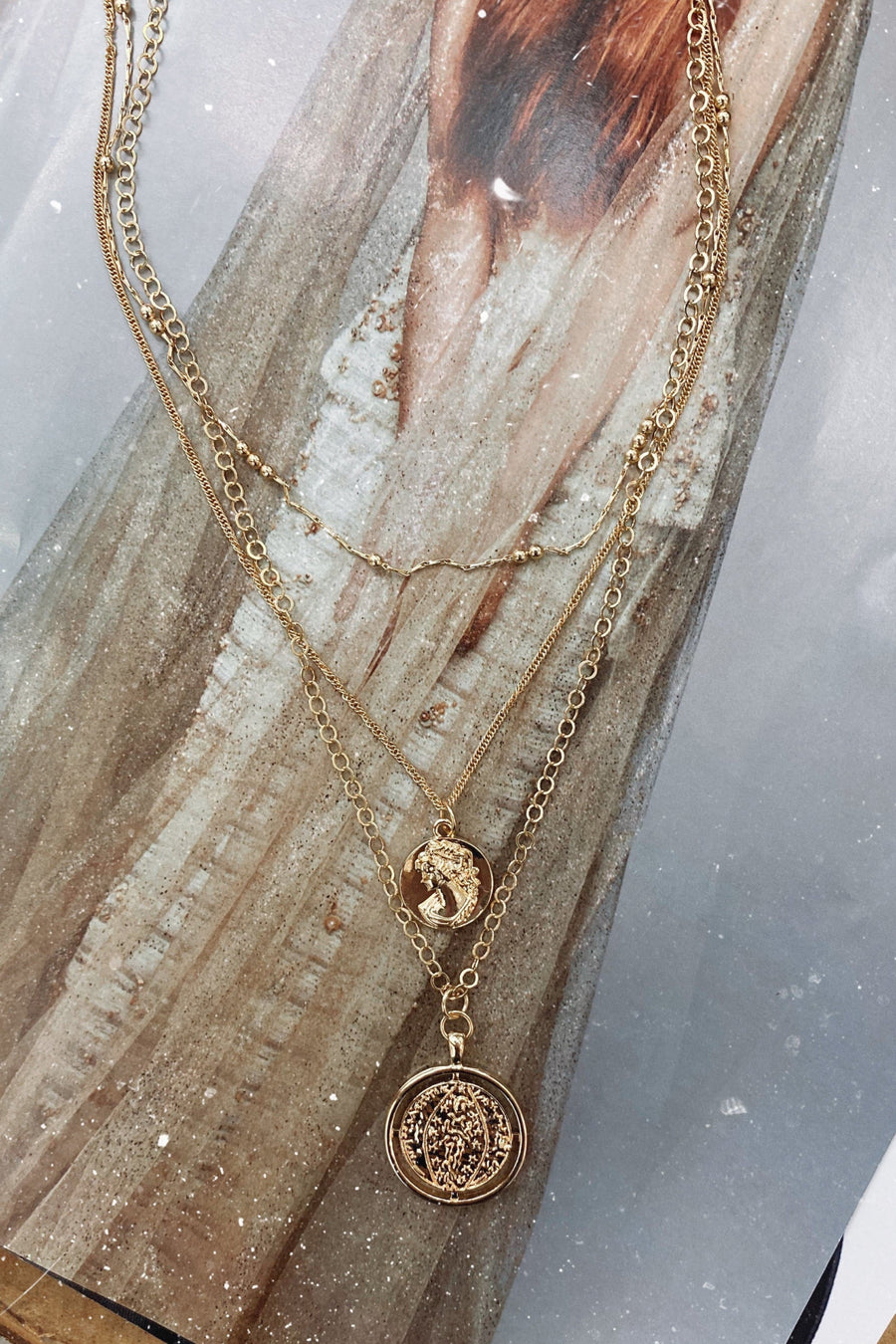 Gold Gilded Dreams Layered Coin Necklace - BACK IN STOCK - Madison and Mallory