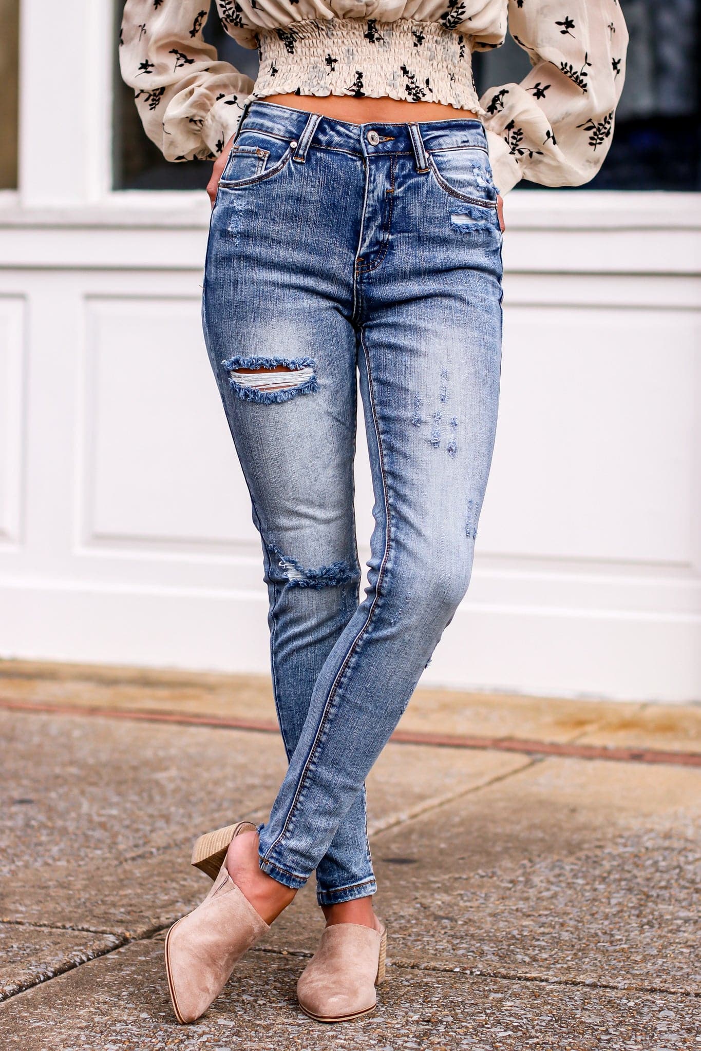  Micaela High Rise Distressed Jeans - FINAL SALE - Madison and Mallory