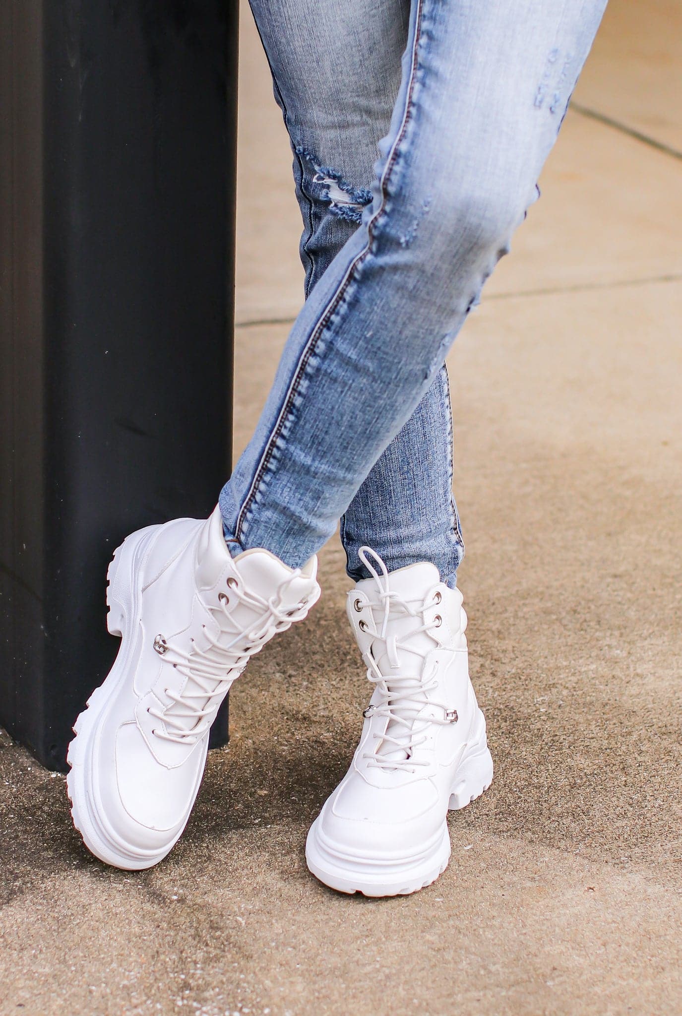 White / 5.5 Venya High Top Sneaker - FINAL SALE - Madison and Mallory