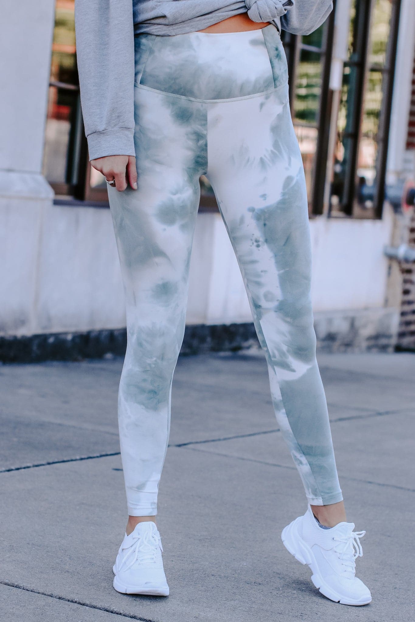 Olive / S Weekend Plans High Rise Marbled Leggings - FINAL SALE - Madison and Mallory