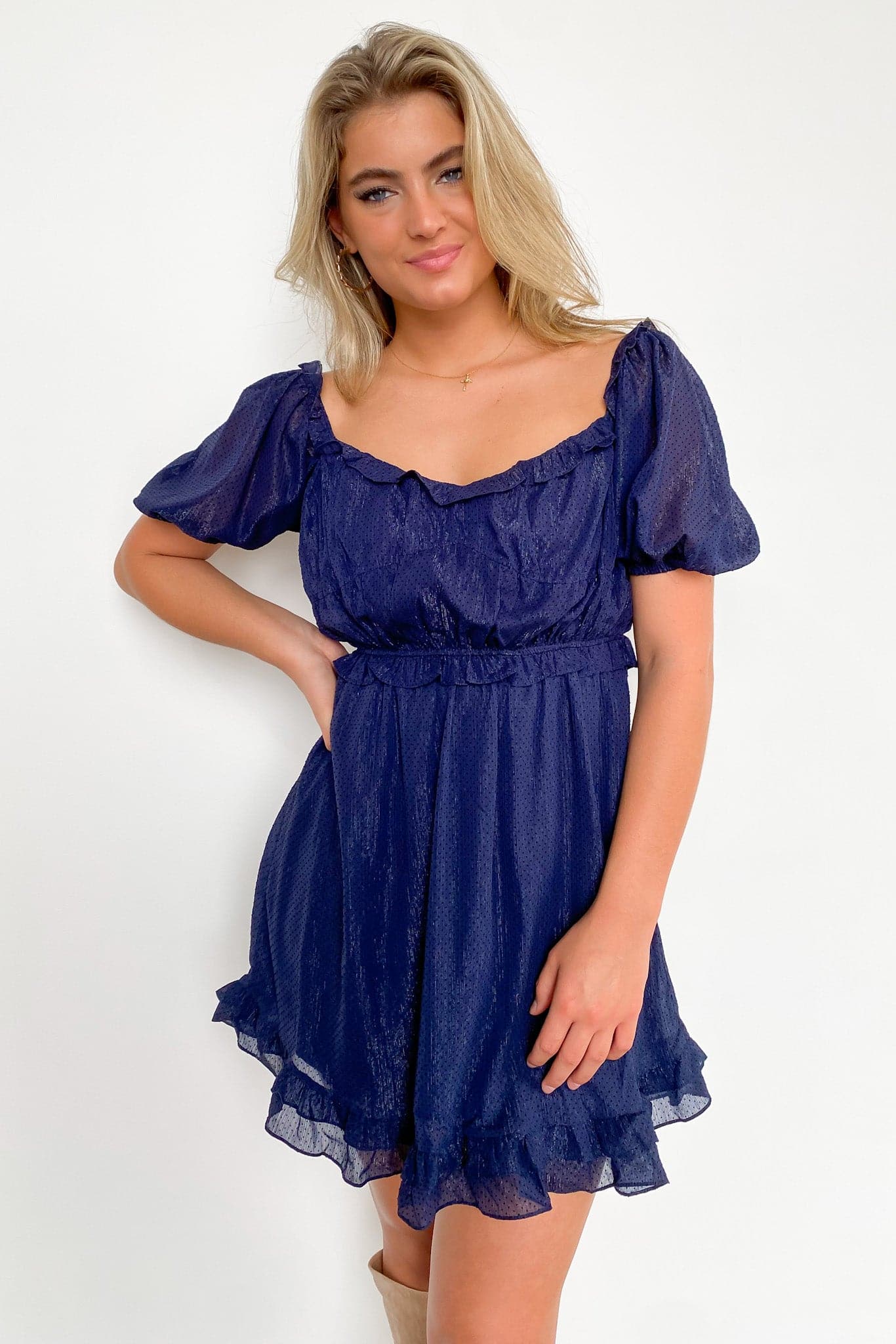  Daria Polka Dot Ruffle Dress - FINAL SALE - Madison and Mallory