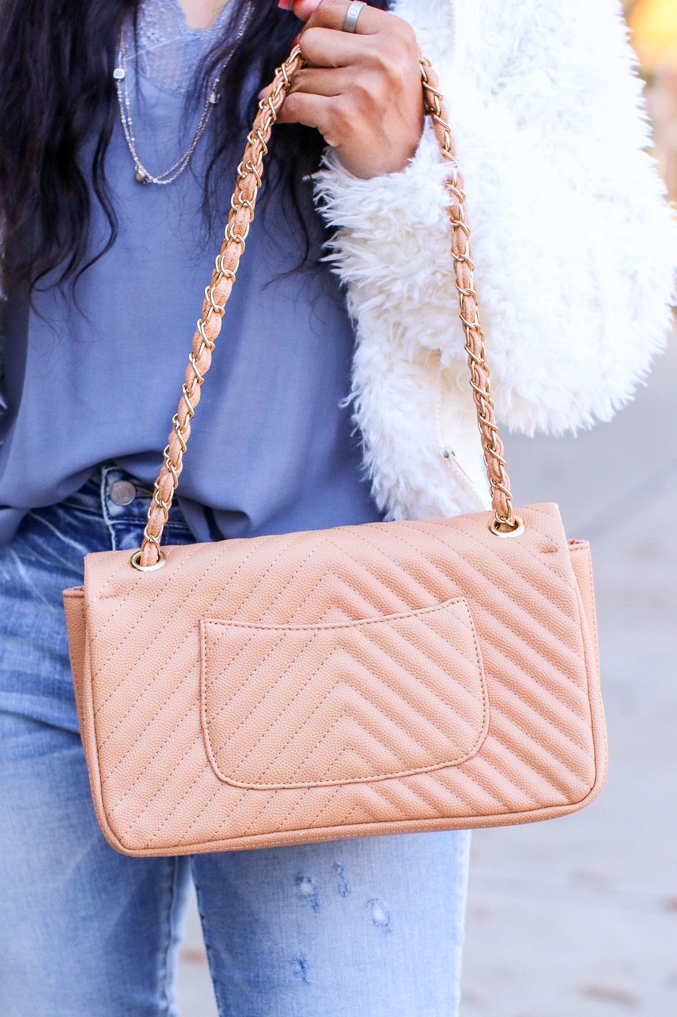  In Line with Style Quilted Flap Crossbody Bag - FINAL SALE - Madison and Mallory