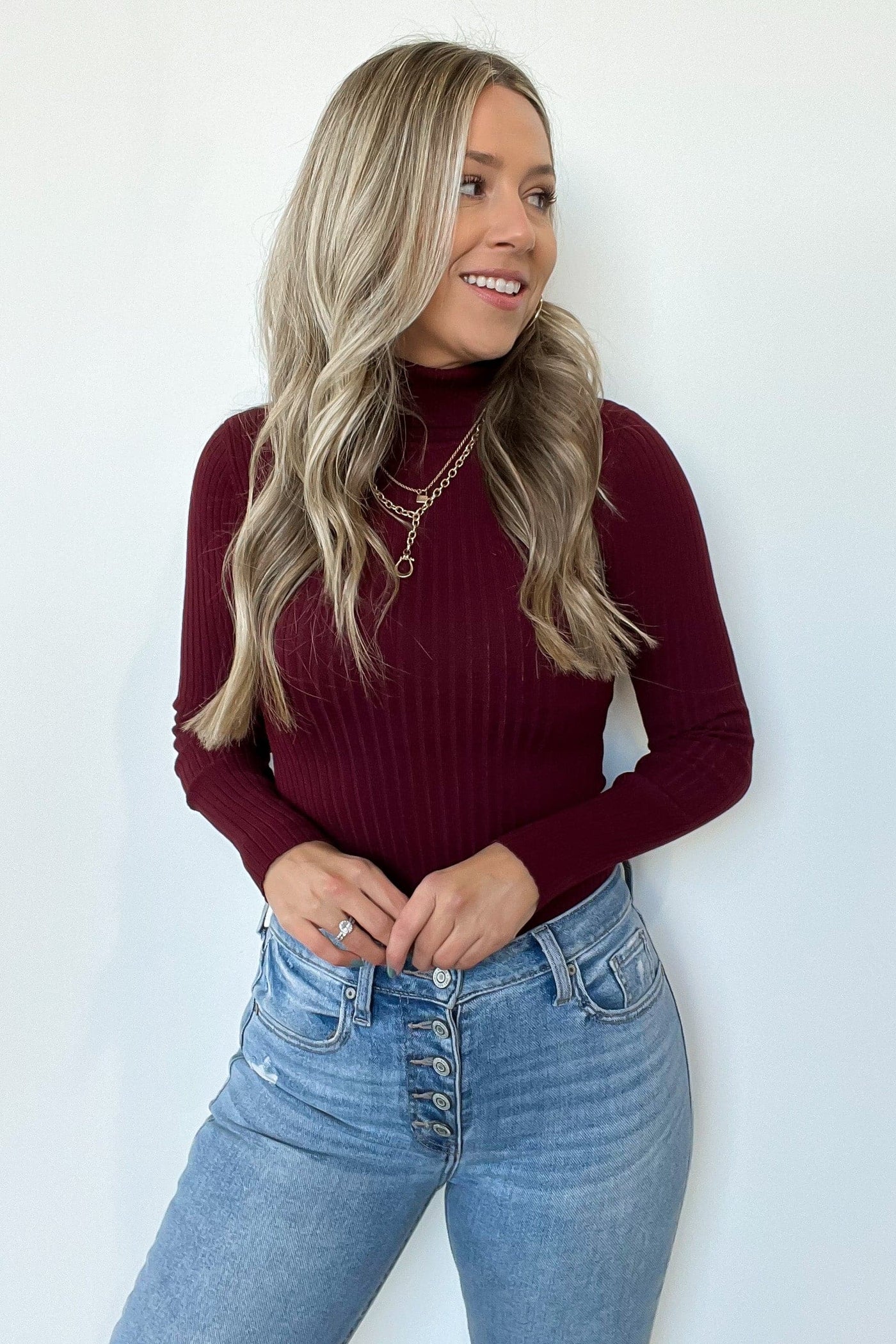 Cherrystone / S Linwood Ribbed Knit Turtleneck Bodysuit - BACK IN STOCK - Madison and Mallory