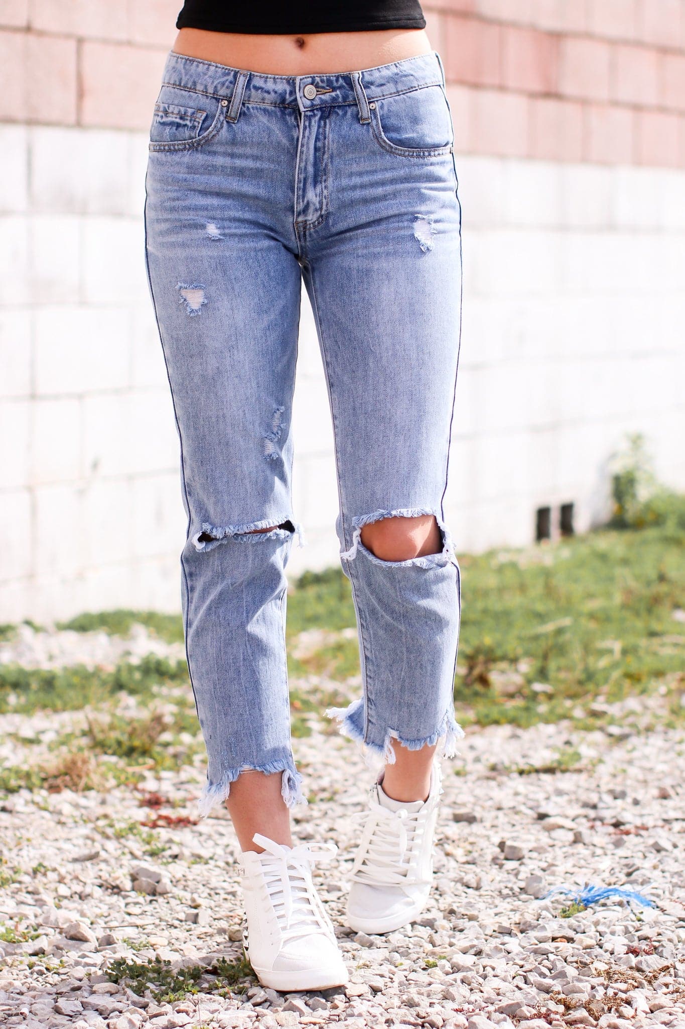  Trent Distressed Boyfriend Jeans - FINAL SALE - Madison and Mallory