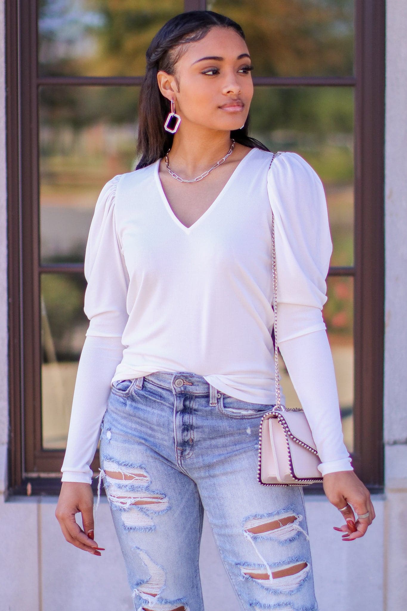  Fashion Force Puff Sleeve Knit Top - FINAL SALE - Madison and Mallory