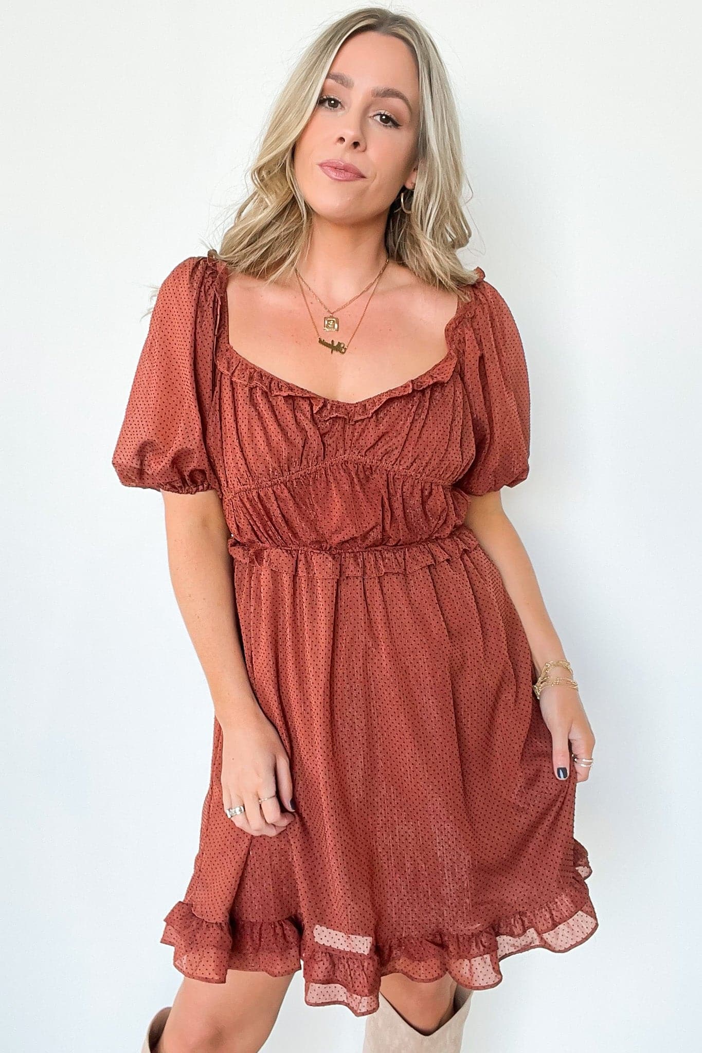  Daria Polka Dot Ruffle Dress - FINAL SALE - Madison and Mallory