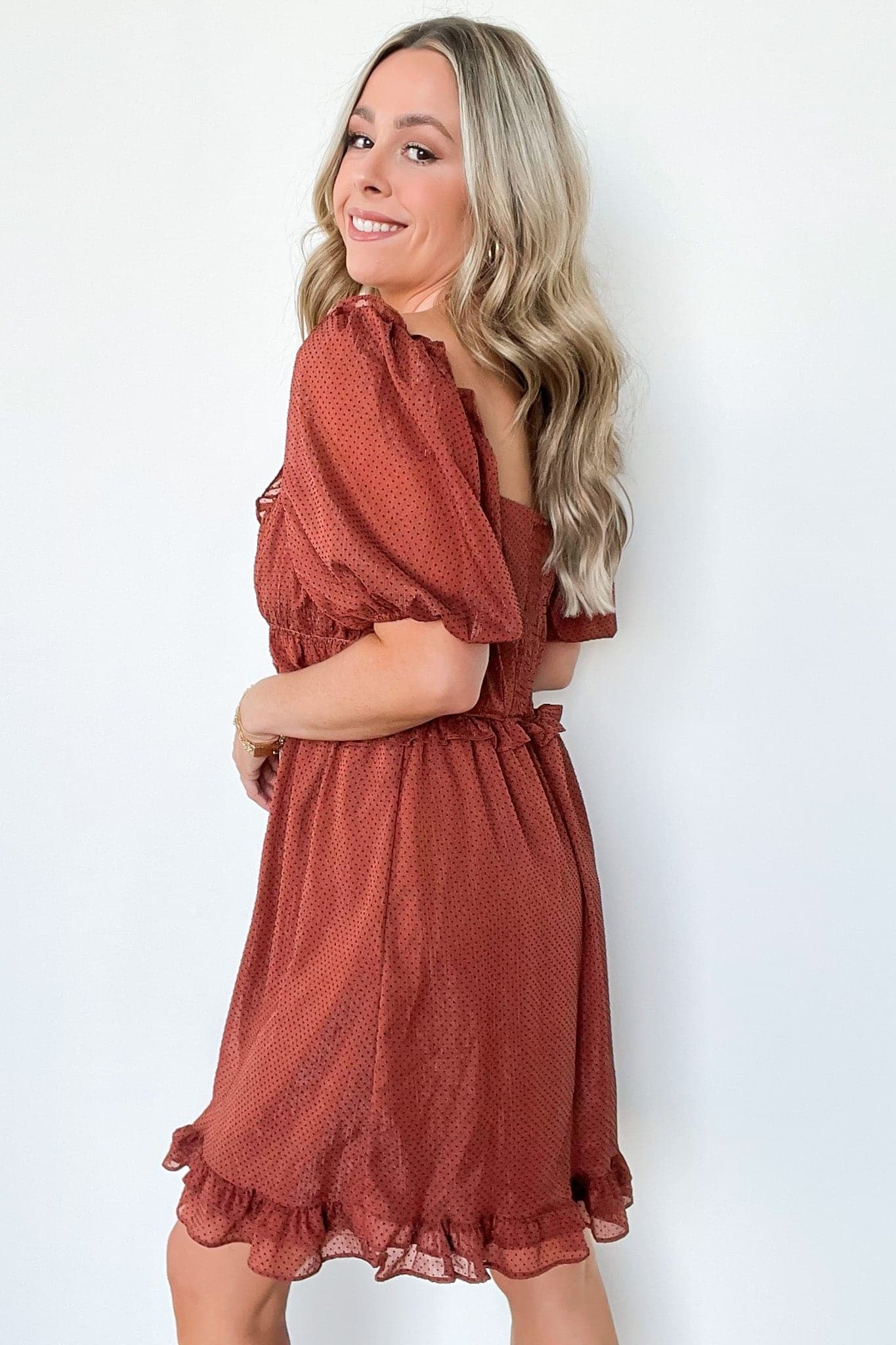  Daria Polka Dot Ruffle Dress - FINAL SALE - Madison and Mallory