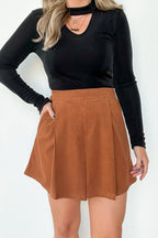  Donia Pleated Corduroy Shorts - FINAL SALE - Madison and Mallory