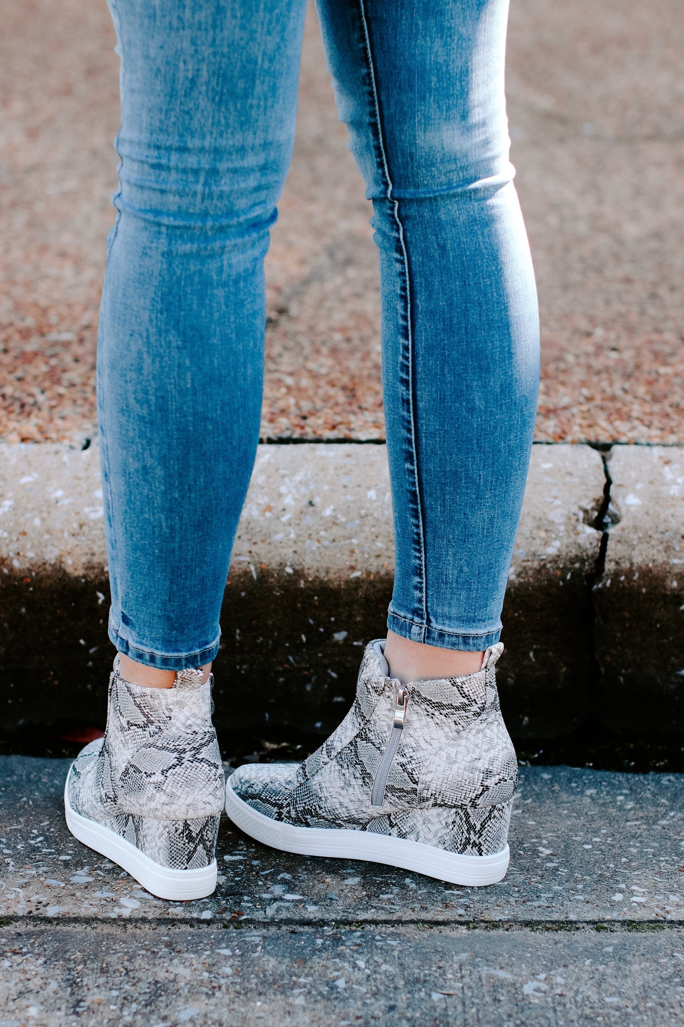  Hiss on the Lips Snake Wedge Sneaker - FINAL SALE - Madison and Mallory