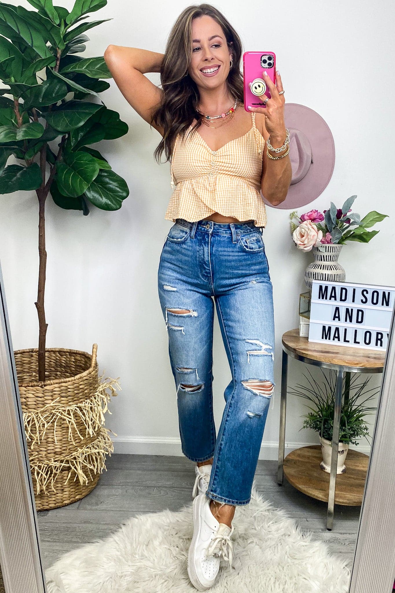  Harlyn High Rise Distressed Crop Straight Jeans - FINAL SALE - Madison and Mallory