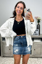 Dark / S Impressionable Moment Distressed Denim Skirt - FINAL SALE - Madison and Mallory