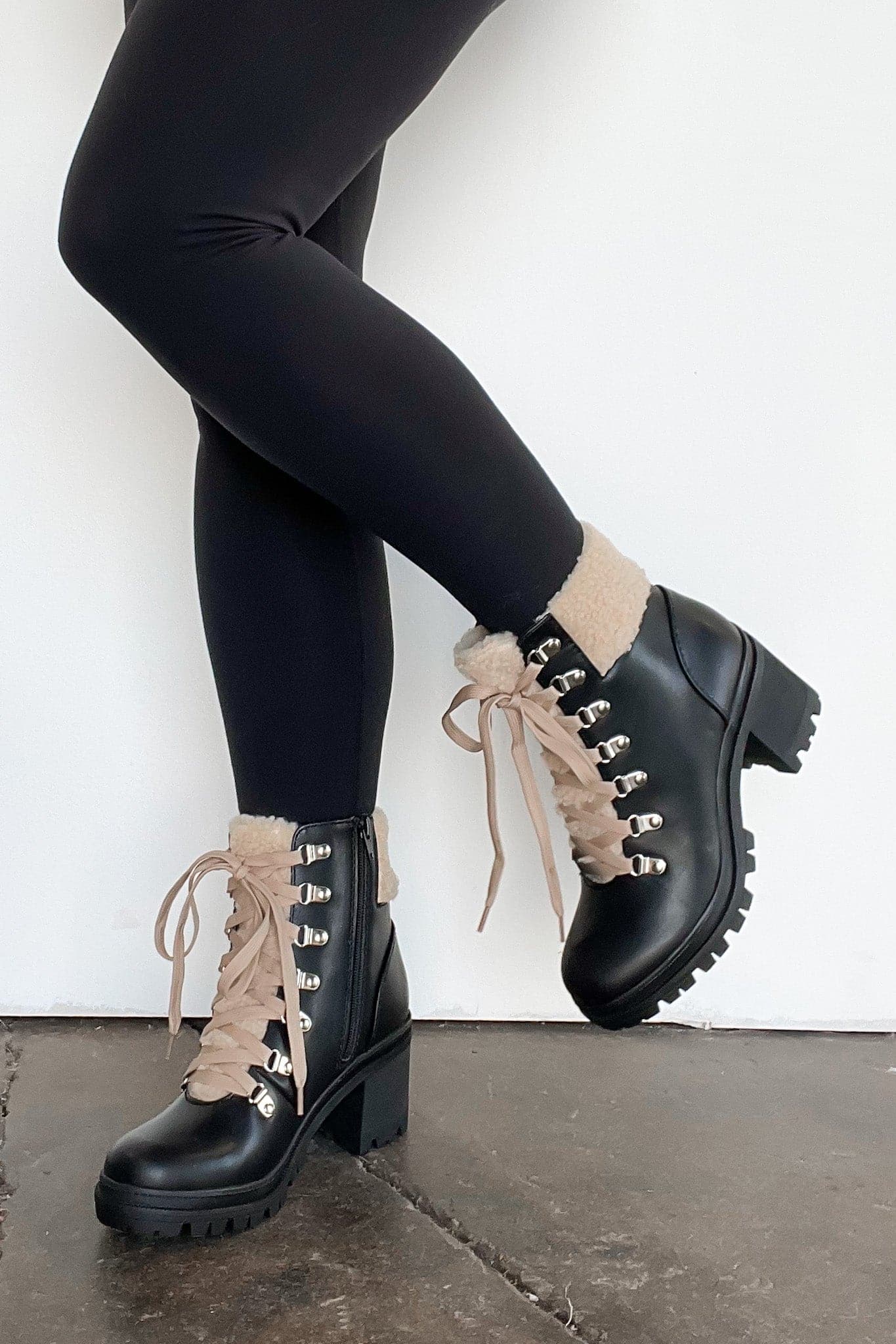  In Step Sherpa Heeled Boots - Madison and Mallory