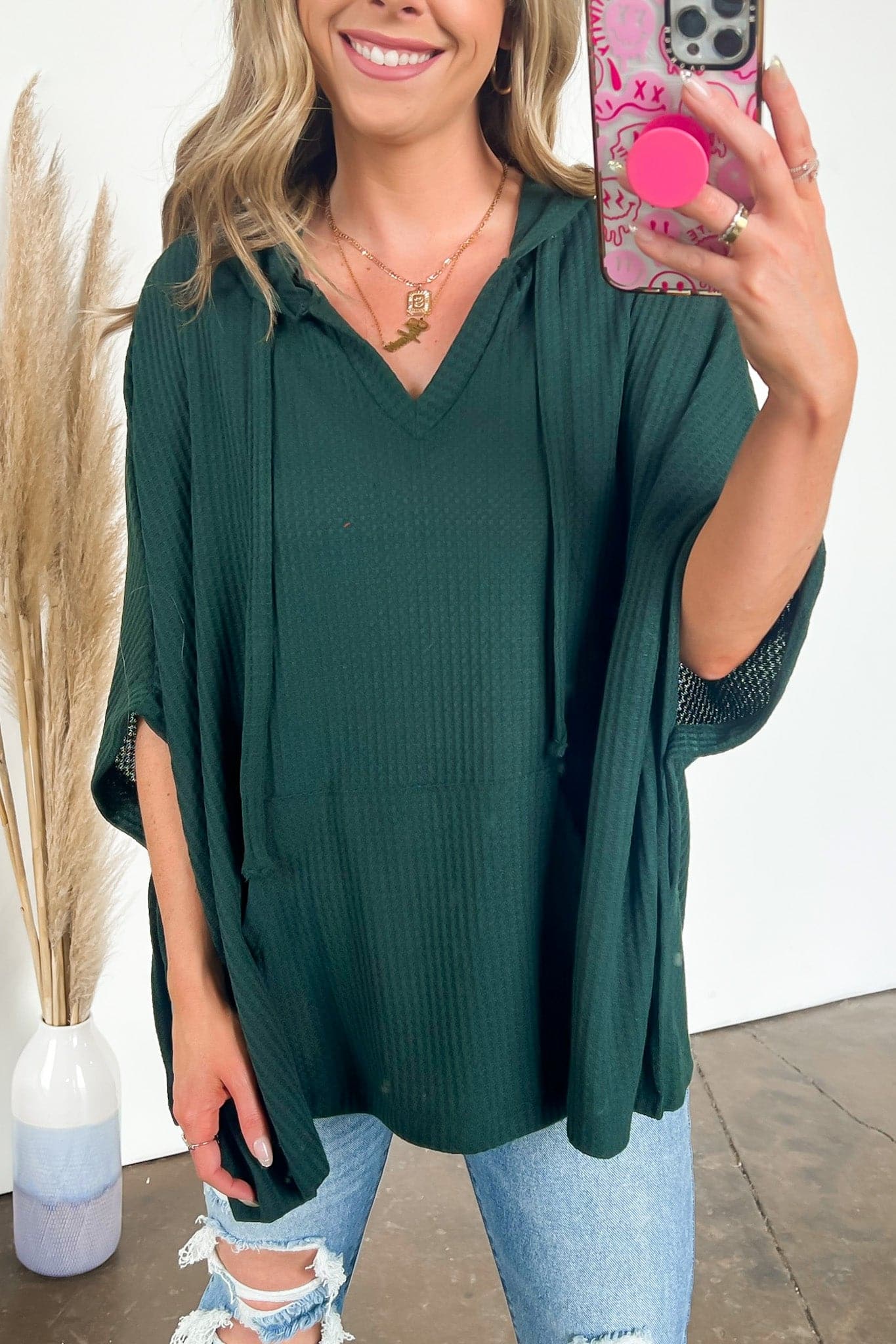  Indrah Relaxed Fit Thermal Pocket Top - FINAL SALE - Madison and Mallory