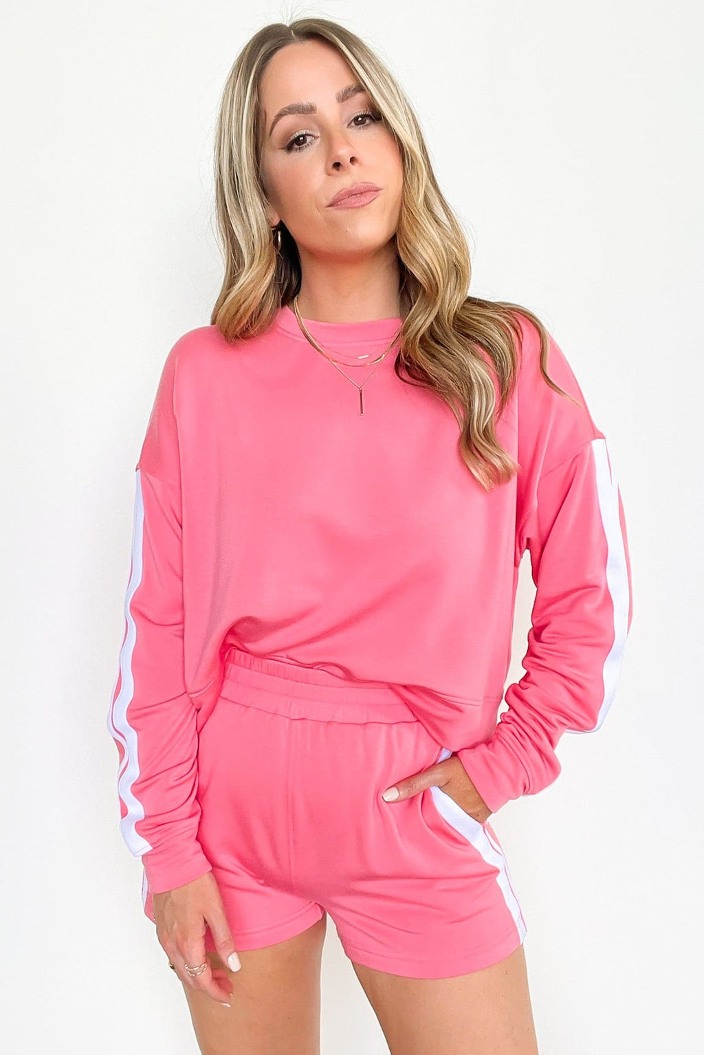  Instant Crush Side Striped Shorts - FINAL SALE - Madison and Mallory