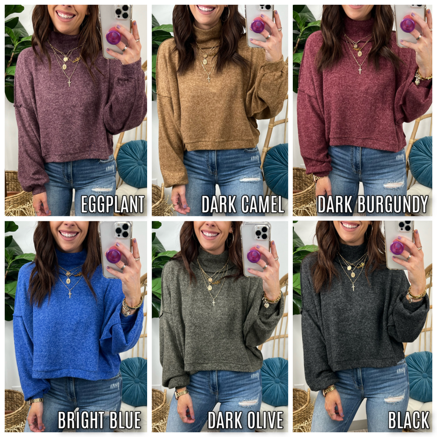 Jacquez Mock Neck Top - FINAL SALE - Madison and Mallory