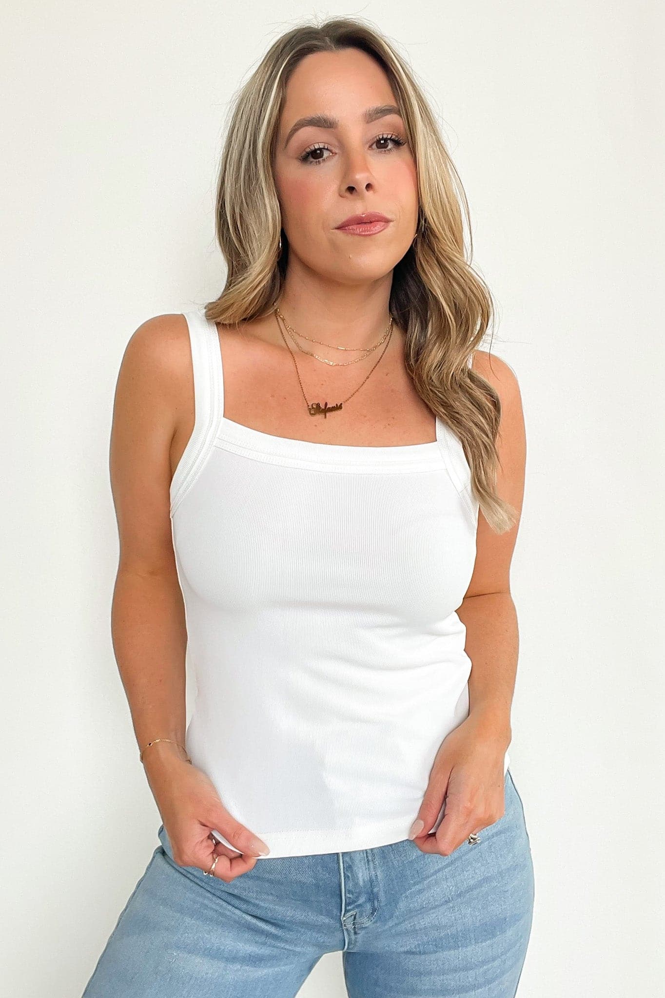  Joanah Ribbed Tank Top - Madison and Mallory