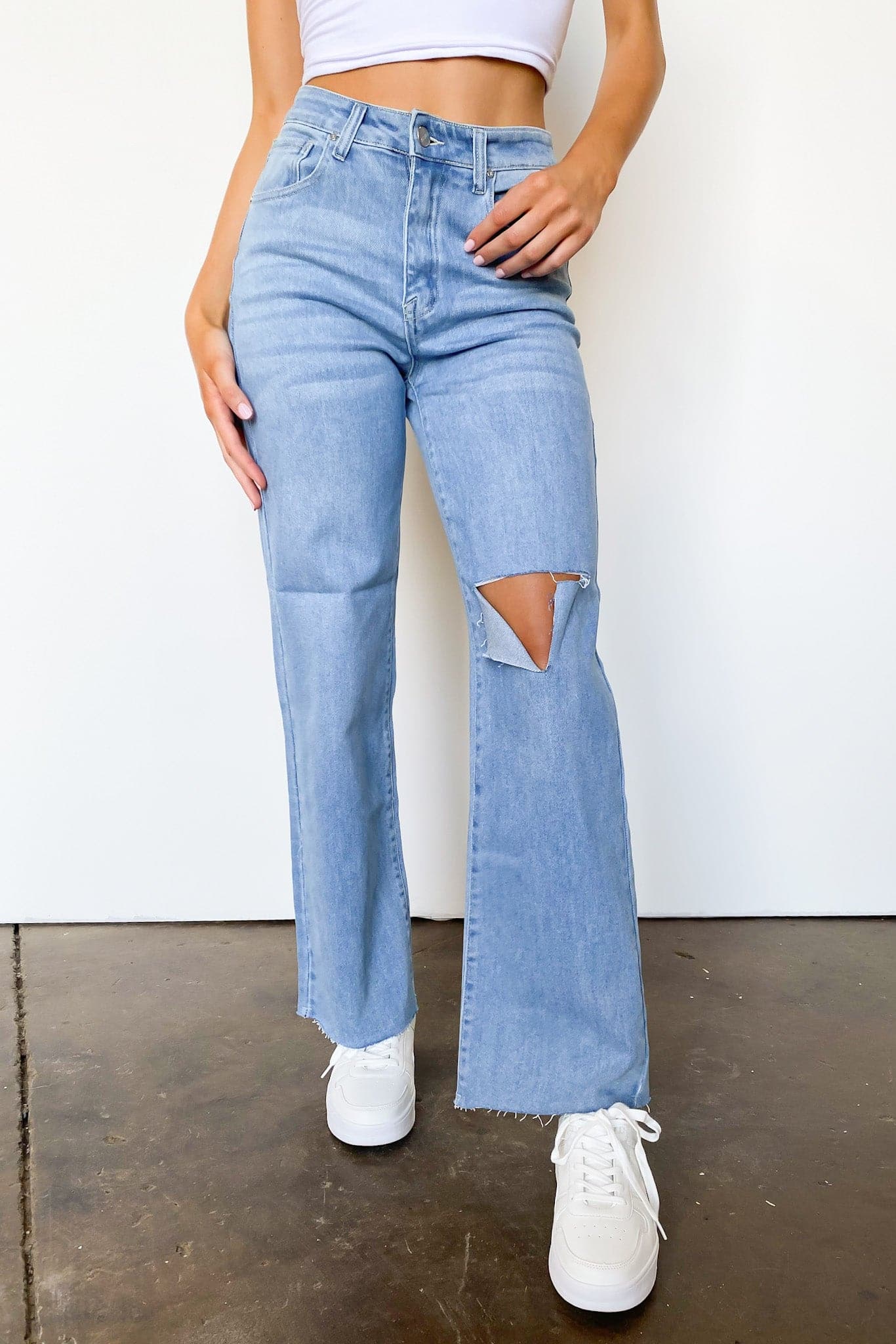 1 / Light Jossy High Rise Relaxed Wide Leg Jeans - Madison and Mallory