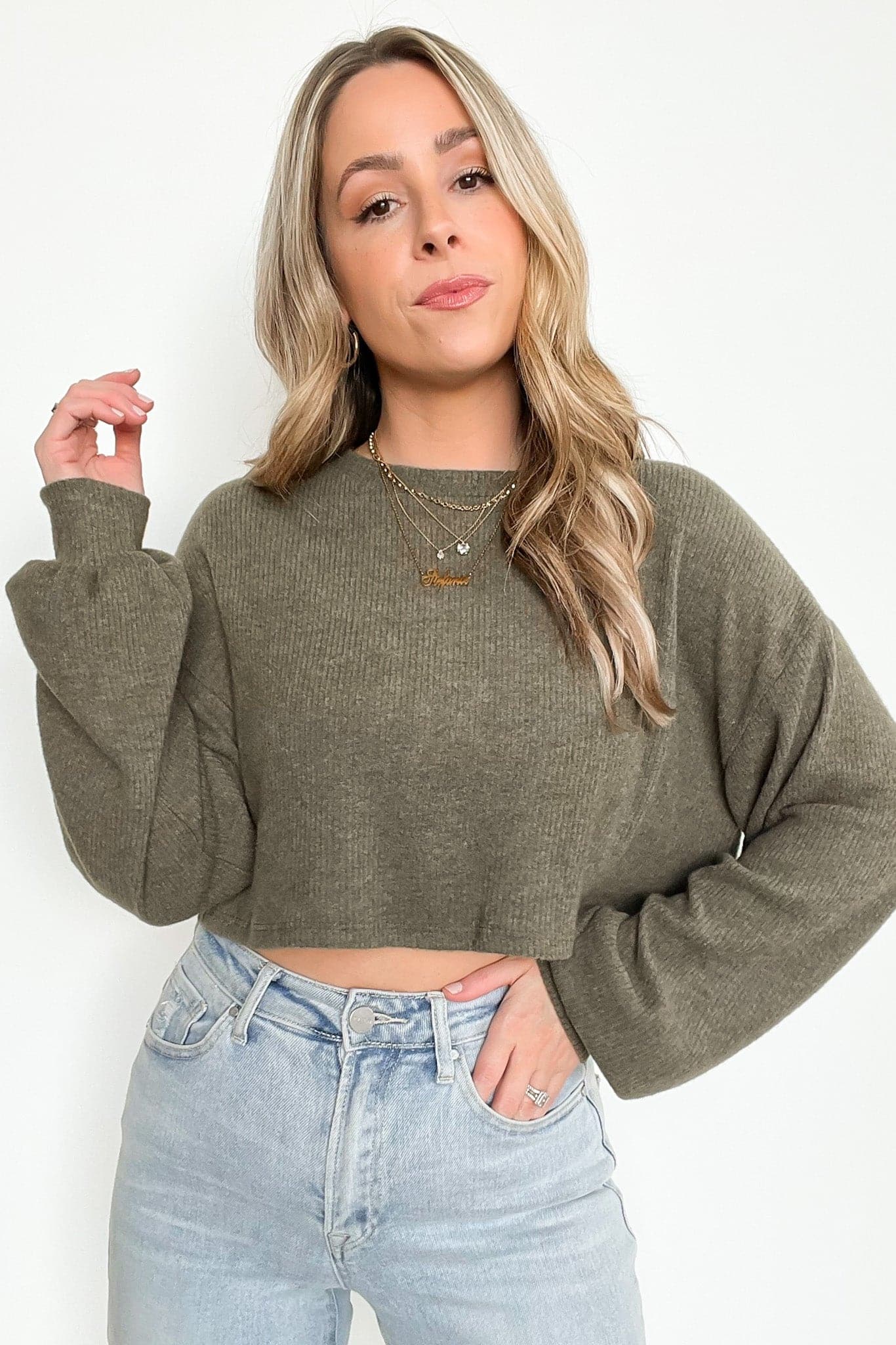 Juliyn Ribbed Crop Knit Top - BACK IN STOCK - Madison and Mallory