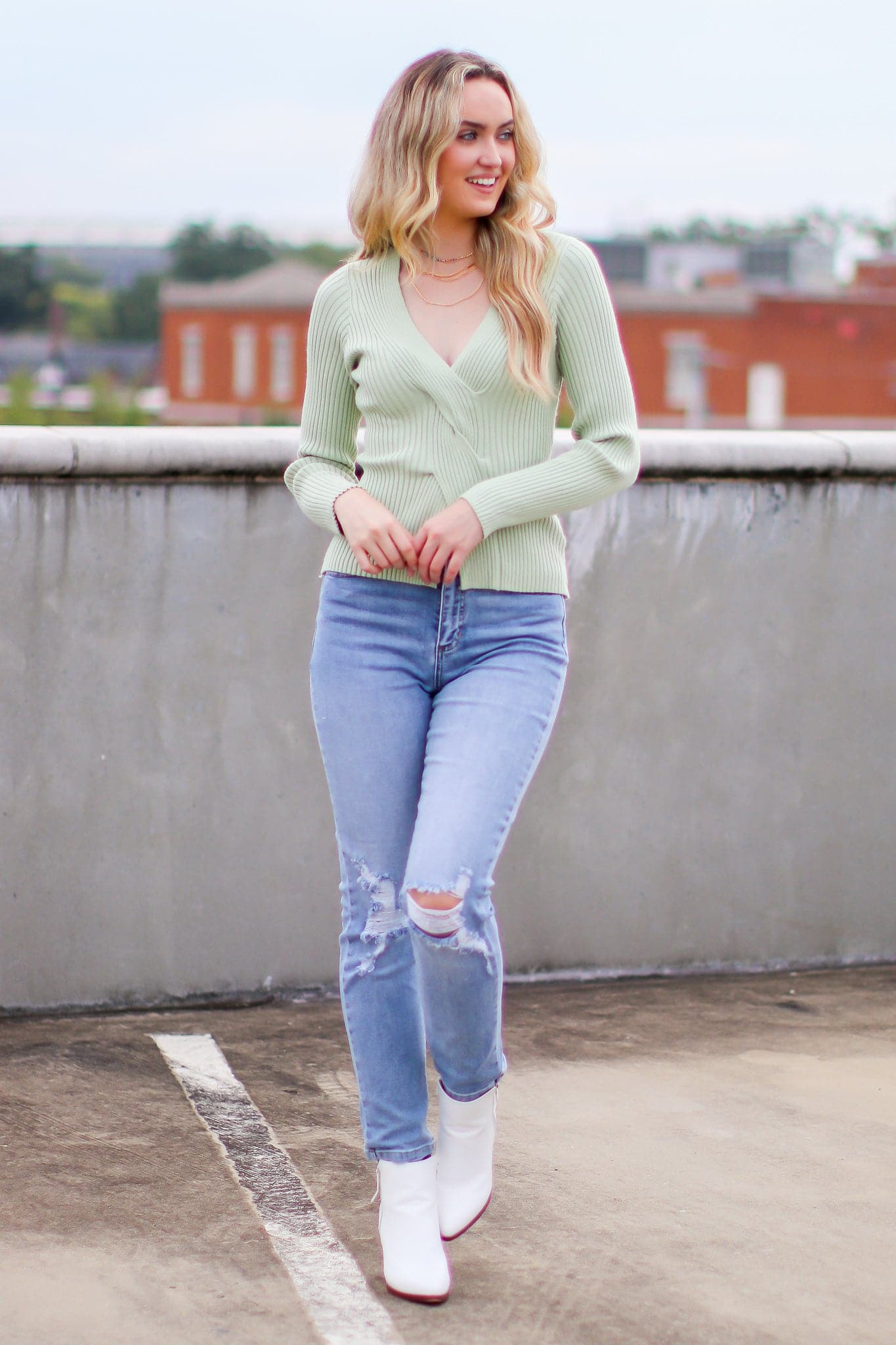 Juney Twist Front Sweater - FINAL SALE - Madison and Mallory