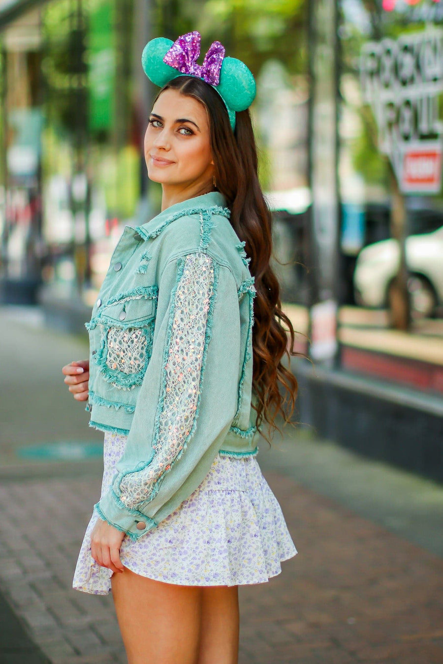  Kadey Relaxed Fit Lace Distressed Jacket - Madison and Mallory