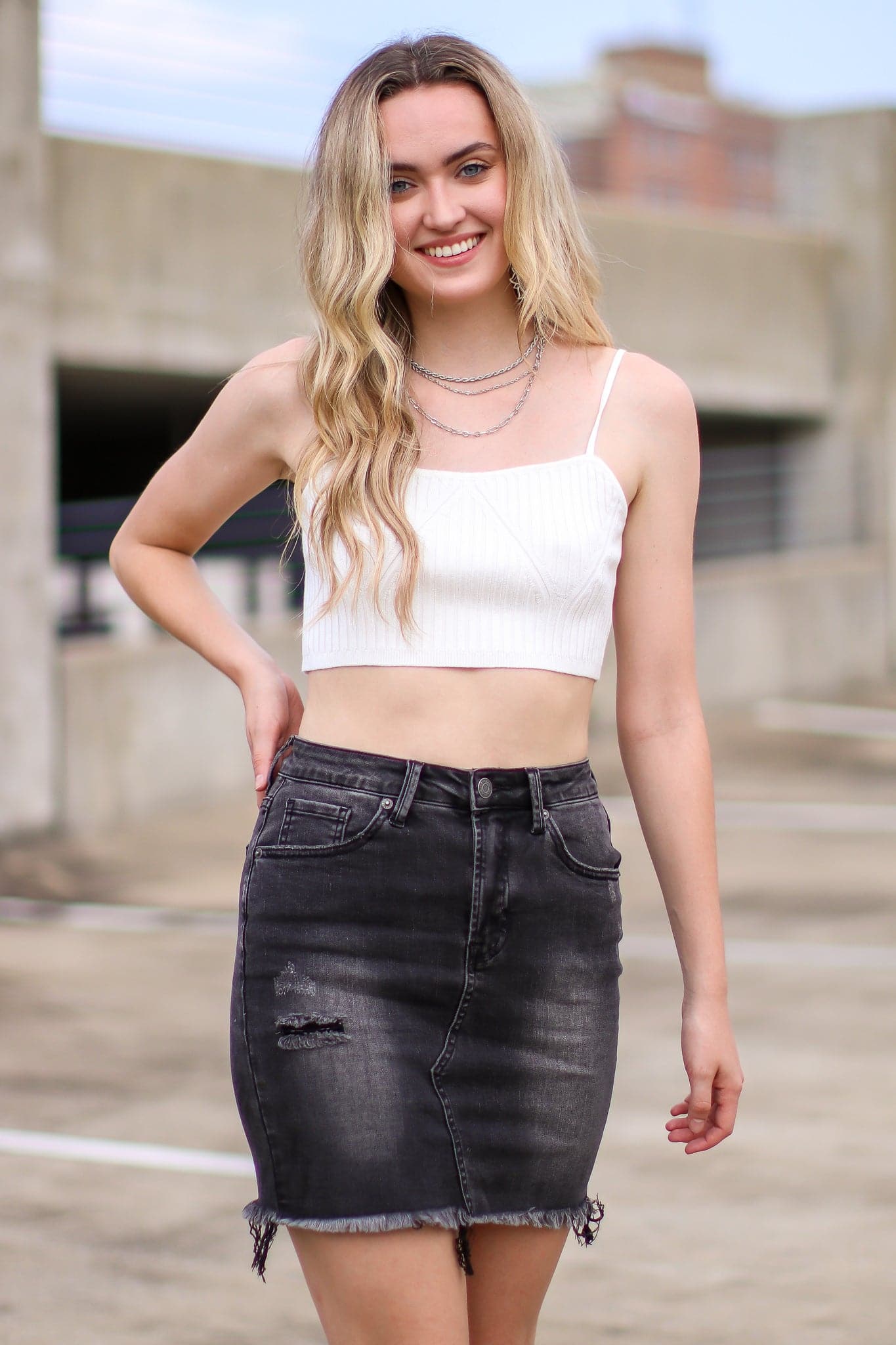 Kaleena Knit Crop Top - FINAL SALE - Madison and Mallory