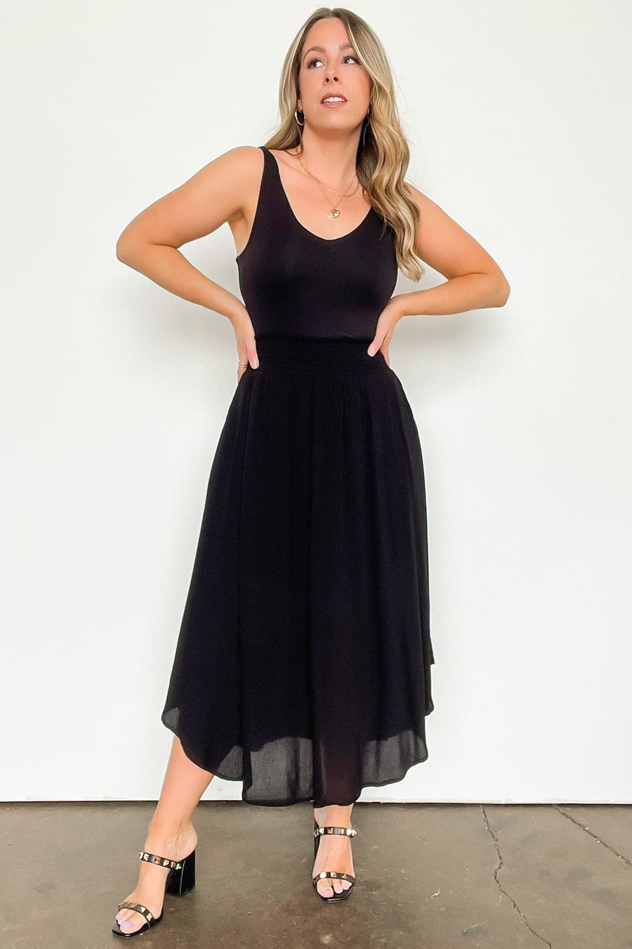  Katherinah High Rise Smocked Maxi Skirt - BACK IN STOCK - Madison and Mallory