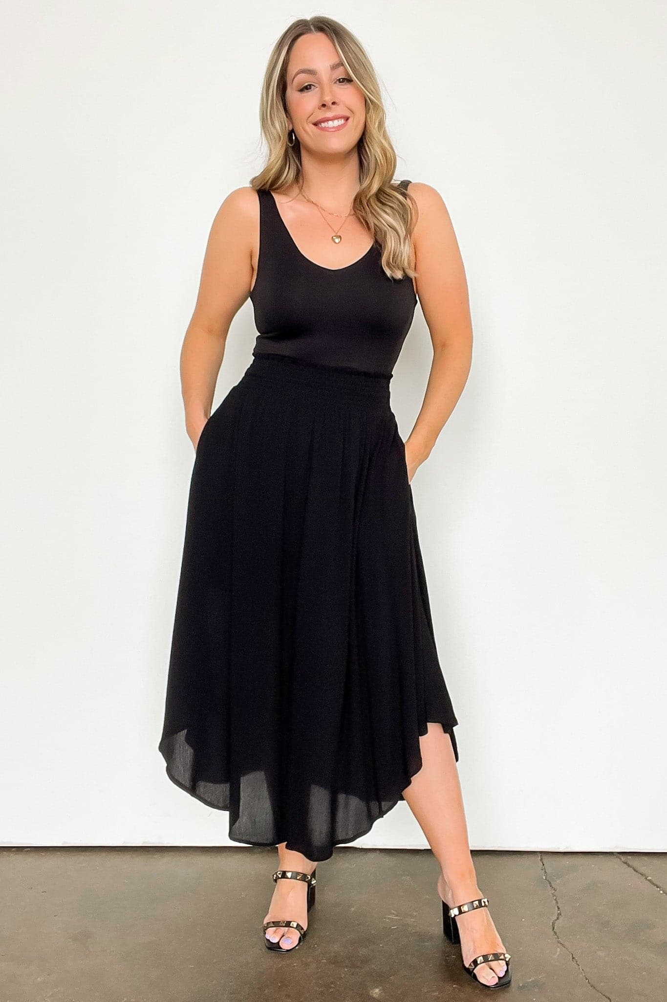 Katherinah High Rise Smocked Maxi Skirt - FINAL SALE - Madison and Mallory