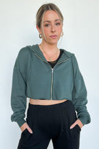 Kayye Cropped Zip Hooded Jacket - FINAL SALE - Madison and Mallory