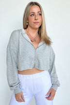 Kayye Cropped Zip Hooded Jacket - FINAL SALE - Madison and Mallory
