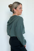 Kayye Cropped Zip Hooded Jacket - FINAL SALE - Madison and Mallory