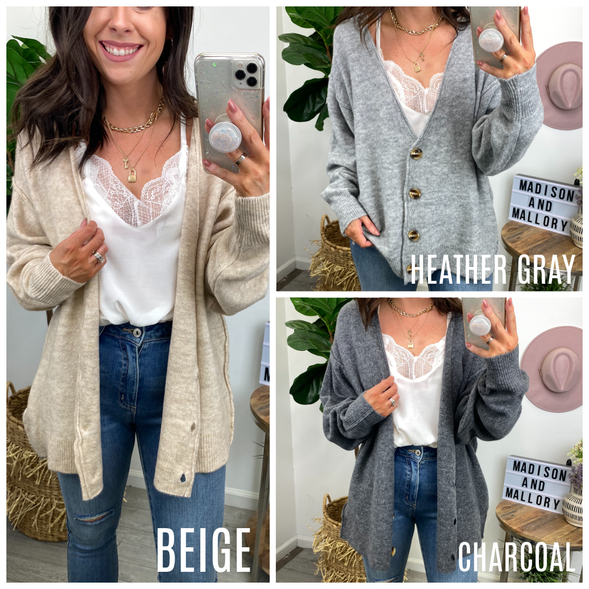  Keep Me Company Button Relaxed Fit Cardigan - FINAL SALE - Madison and Mallory