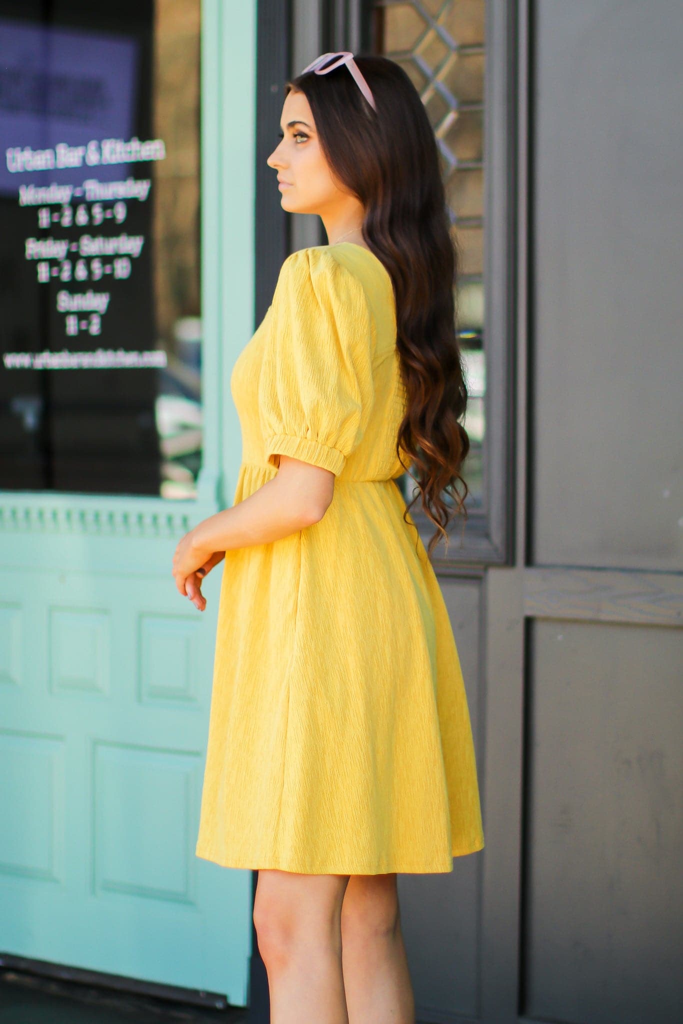  Kelson Smocked Square Neck Dress - FINAL SALE - Madison and Mallory