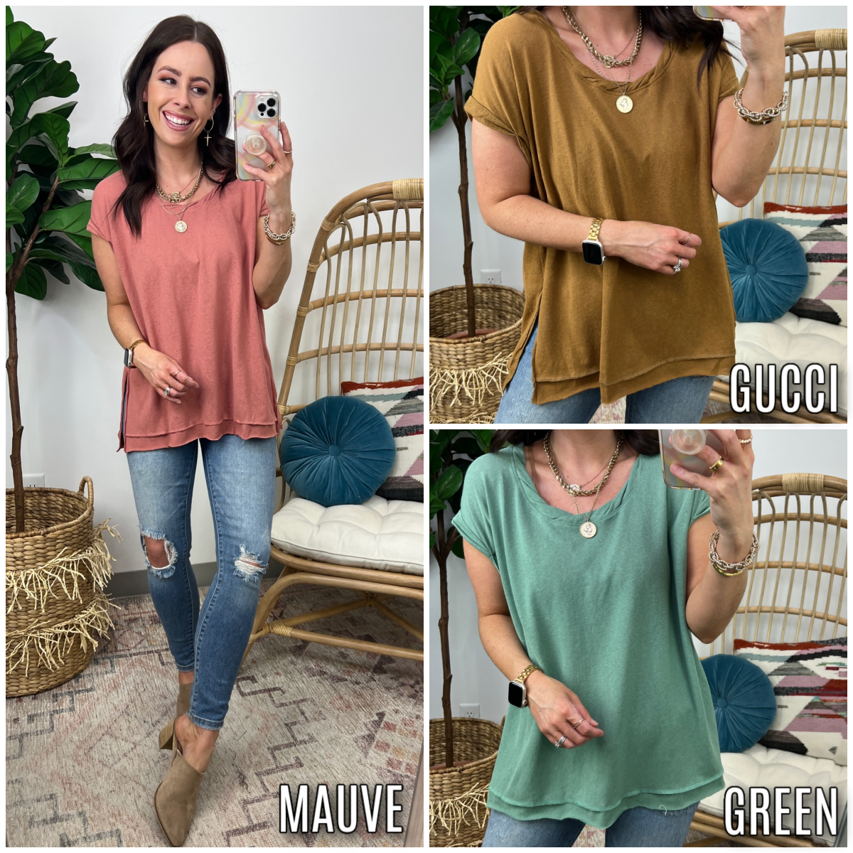  Kiannah Twisted Band Relaxed Fit Tee - FINAL SALE - Madison and Mallory