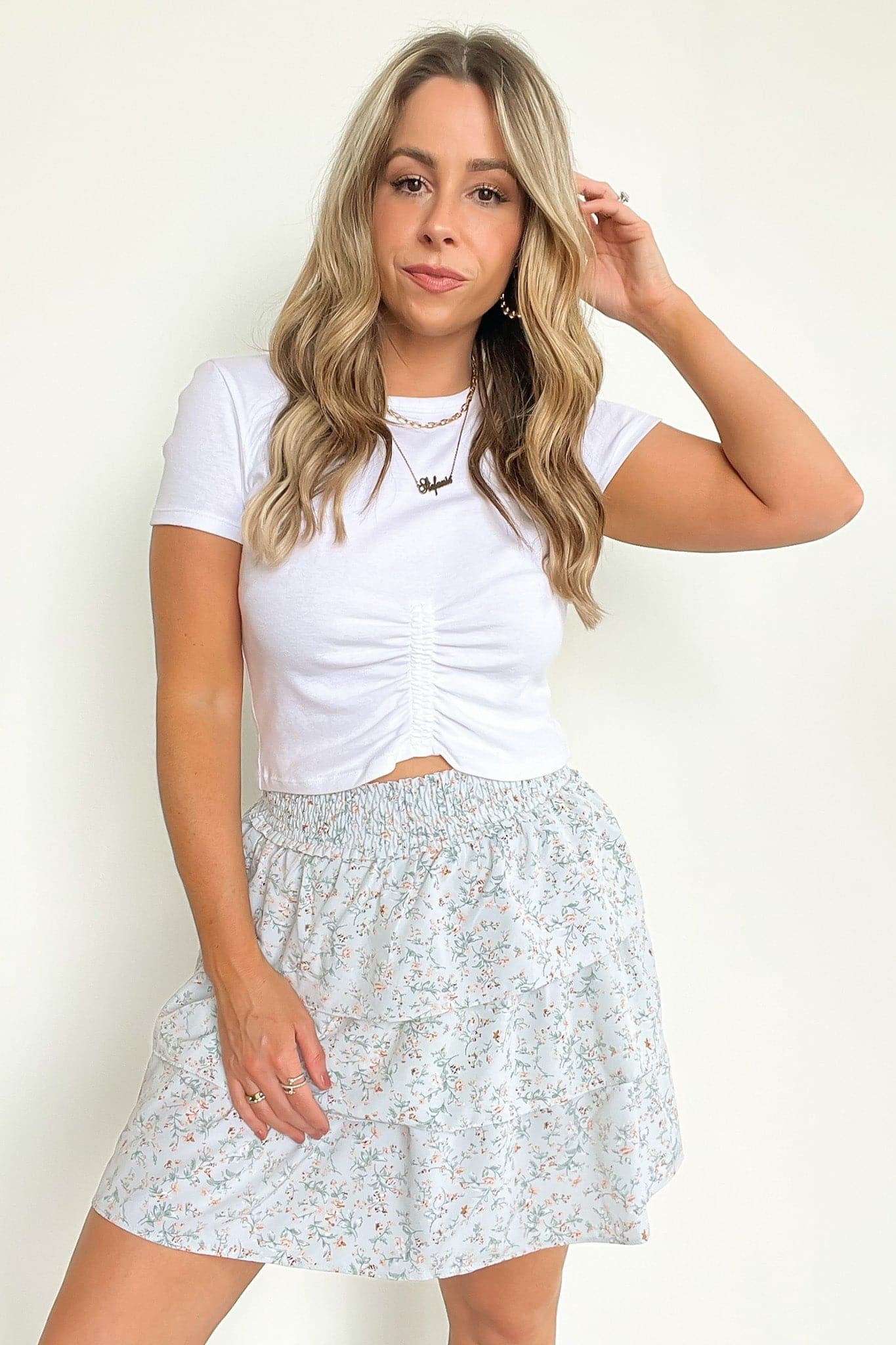  Kind Memories Smocked Floral Tiered Skirt - FINAL SALE - Madison and Mallory