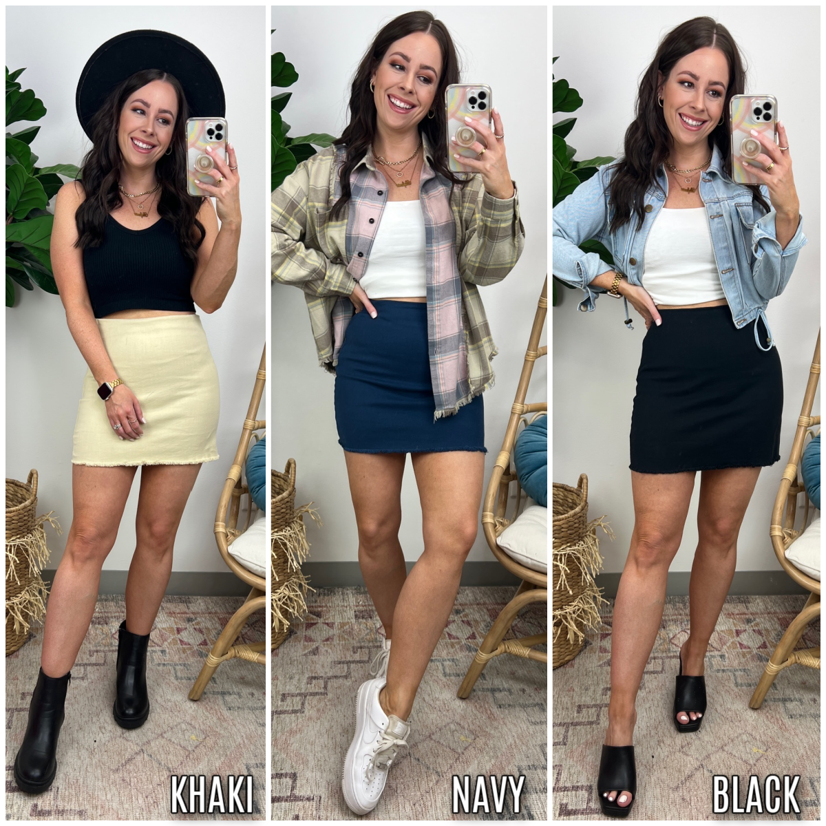  Kinson Light Wash Denim Mini Skirt - FINAL SALE - Madison and Mallory