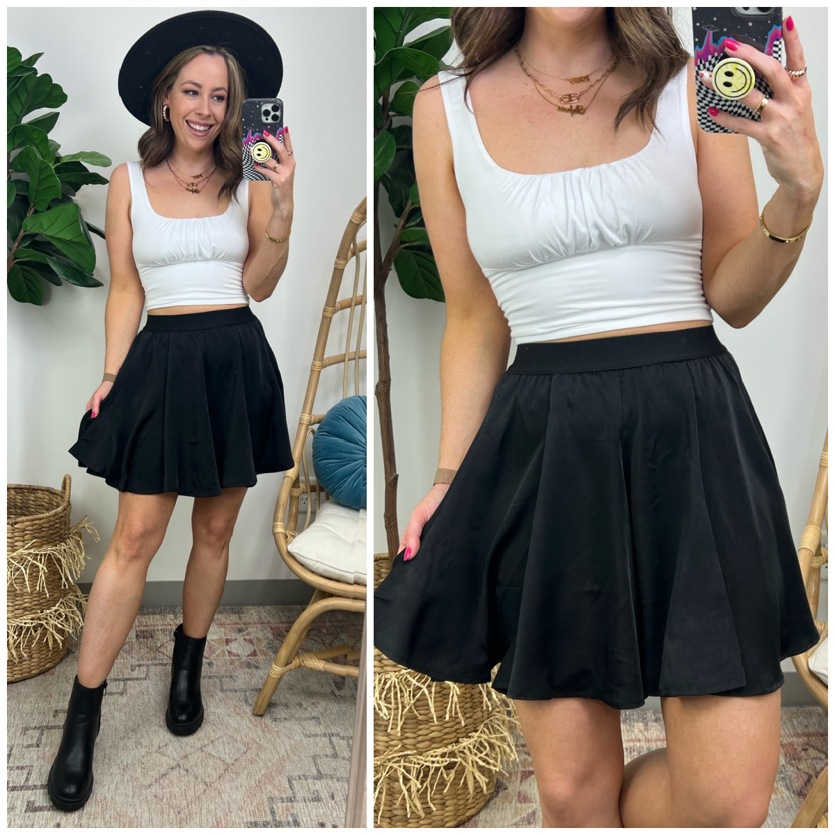  Kiram Satin Flowy Skirt - Madison and Mallory