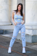  Lasting Smile Knit Crop Top - FINAL SALE - Madison and Mallory