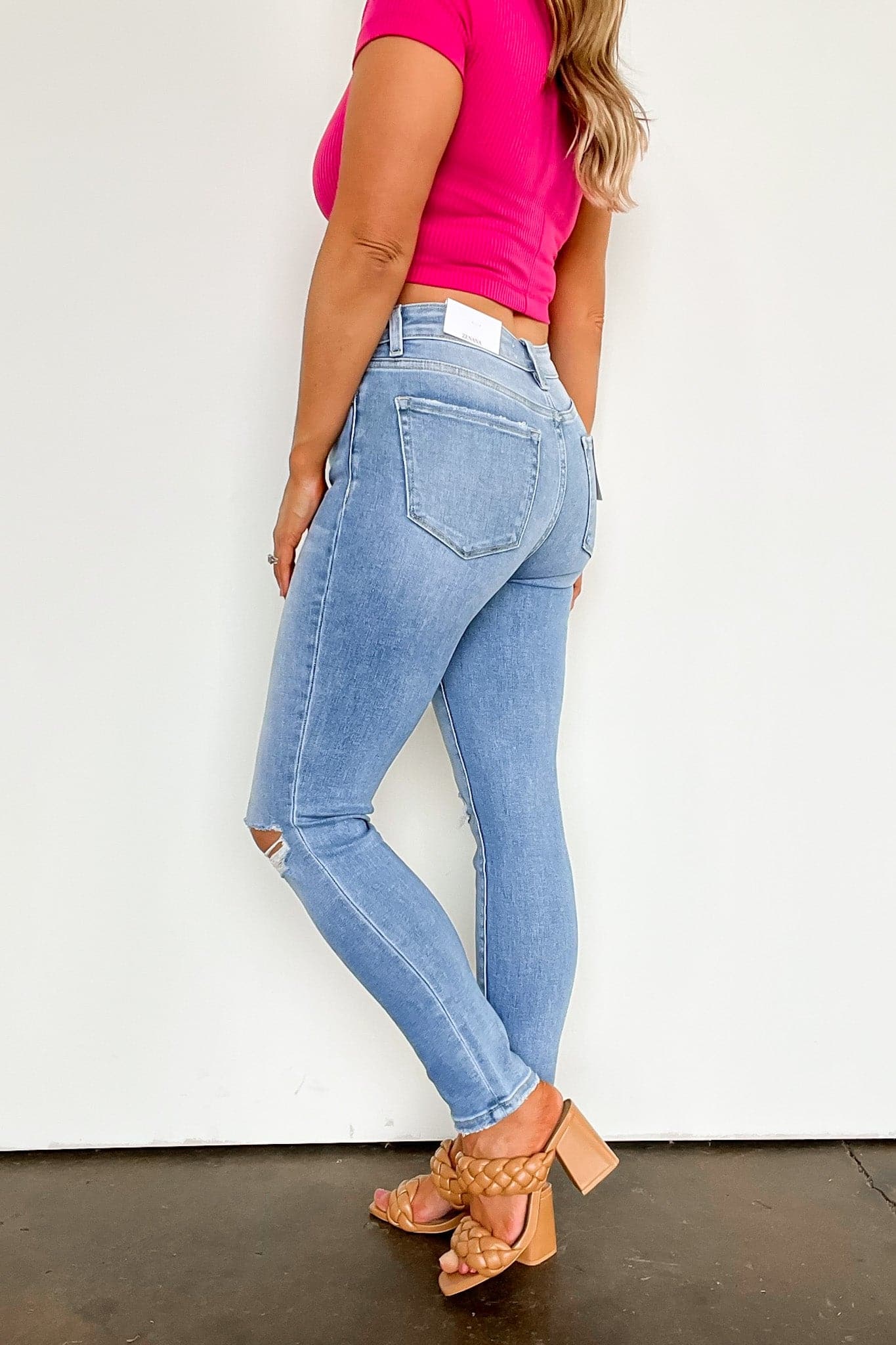  Lauer High Rise Distressed Cropped Skinny Jeans - BACK IN STOCK - Madison and Mallory