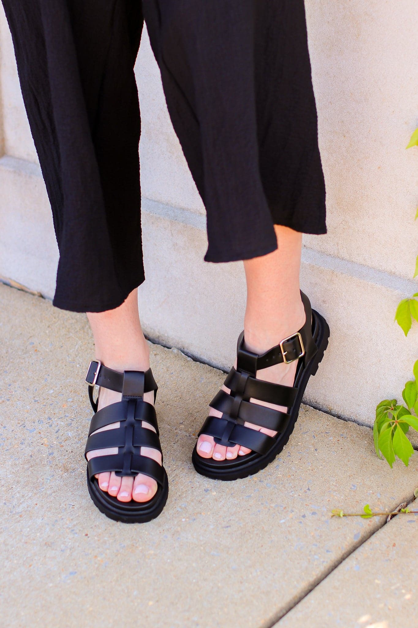  Leading Step Strappy Lug Sole Sandals - FINAL SALE - Madison and Mallory
