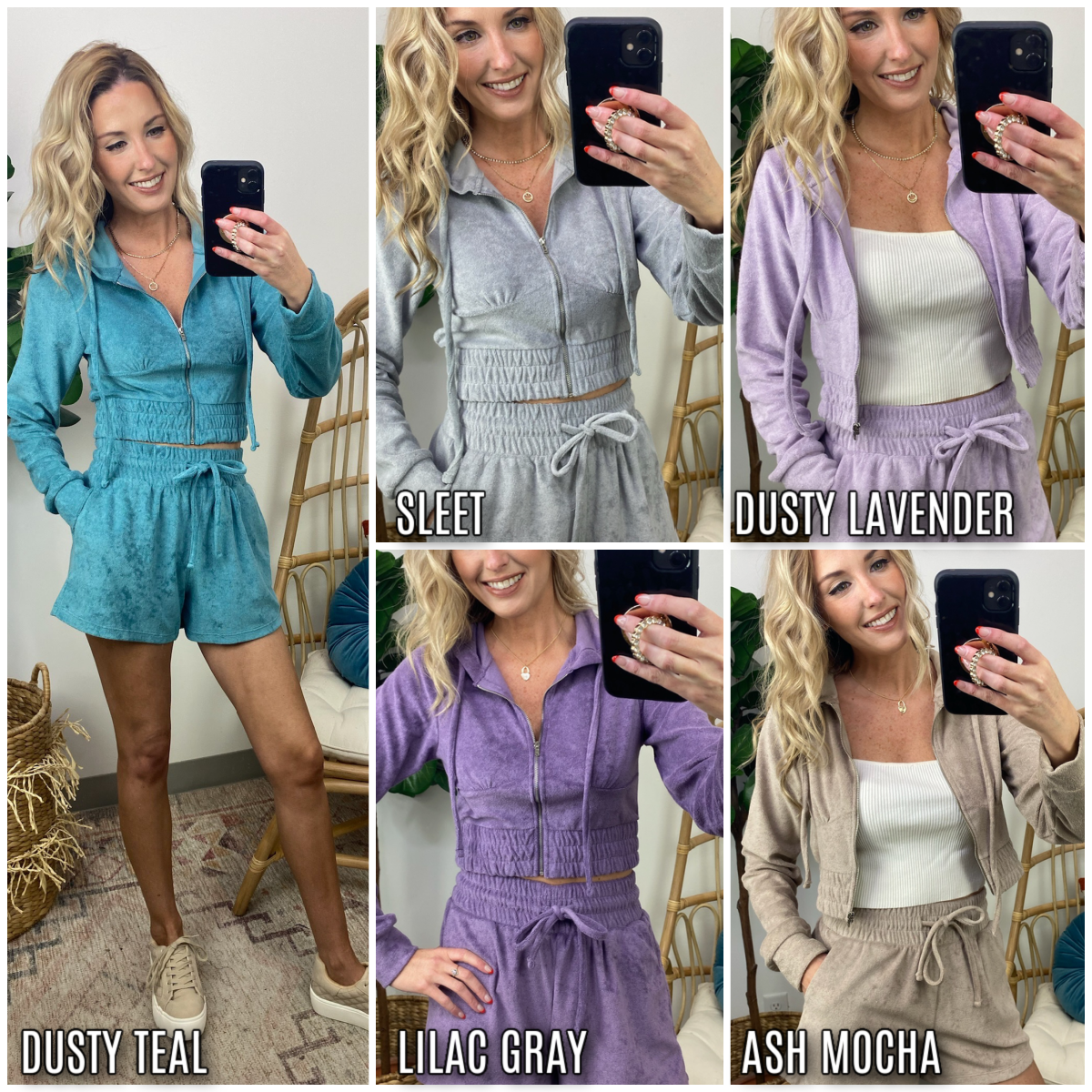  Leisure Life Terry Cropped Hoodie - FINAL SALE - Madison and Mallory