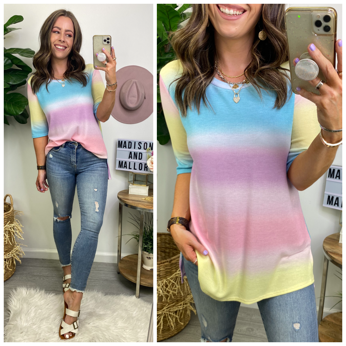 Lenia Tie Dye Top - Madison and Mallory