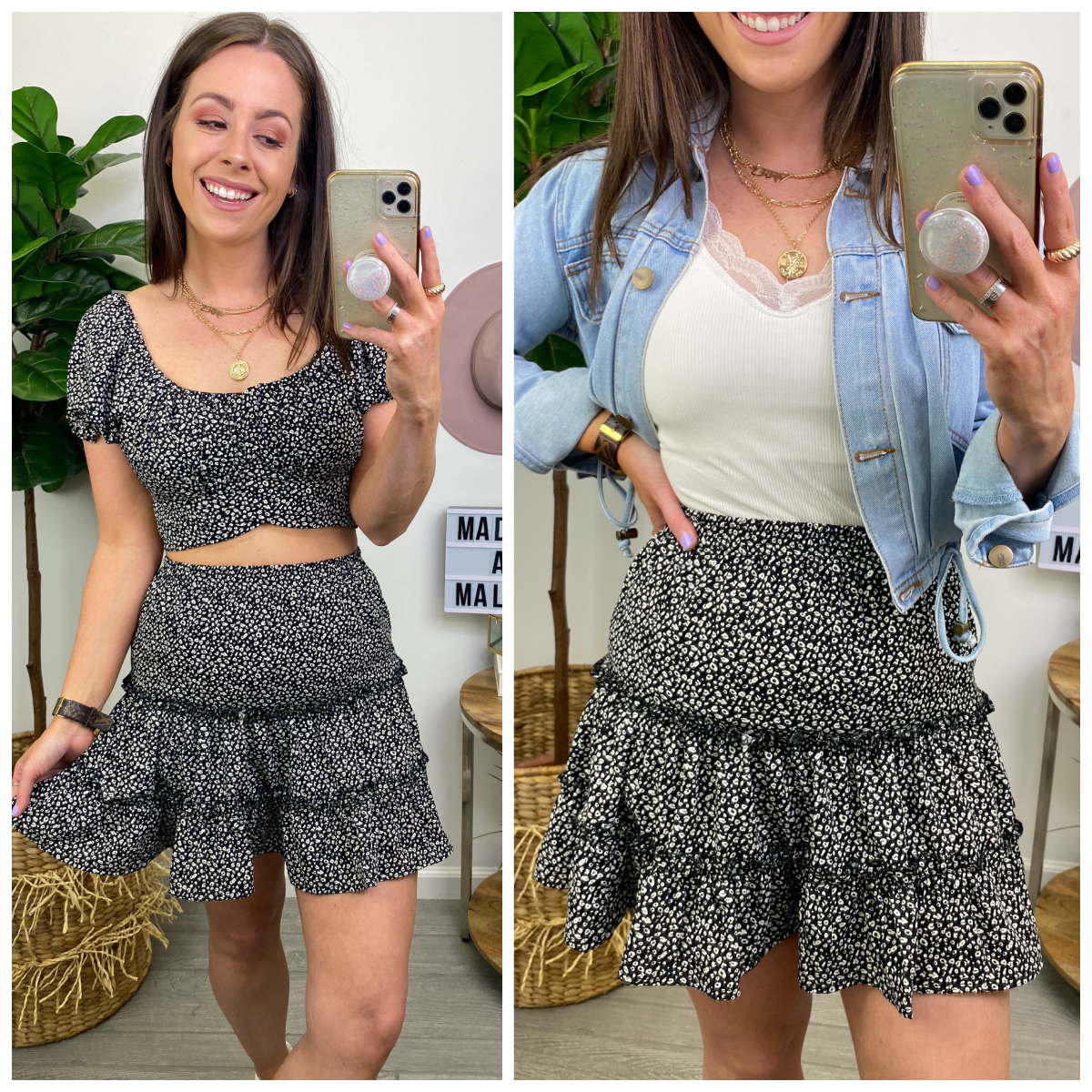 Let Them Stare Animal Print Tiered Skirt - FINAL SALE - Madison and Mallory