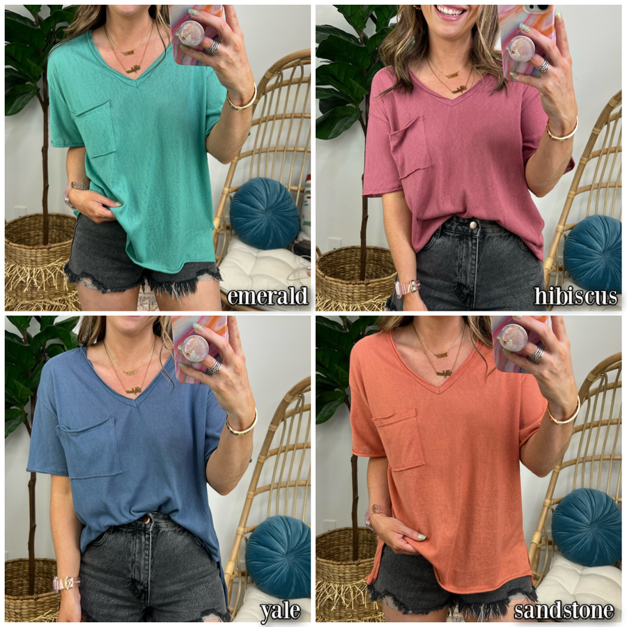  Kailani Effortless Relaxed Pocket Tee - Madison and Mallory
