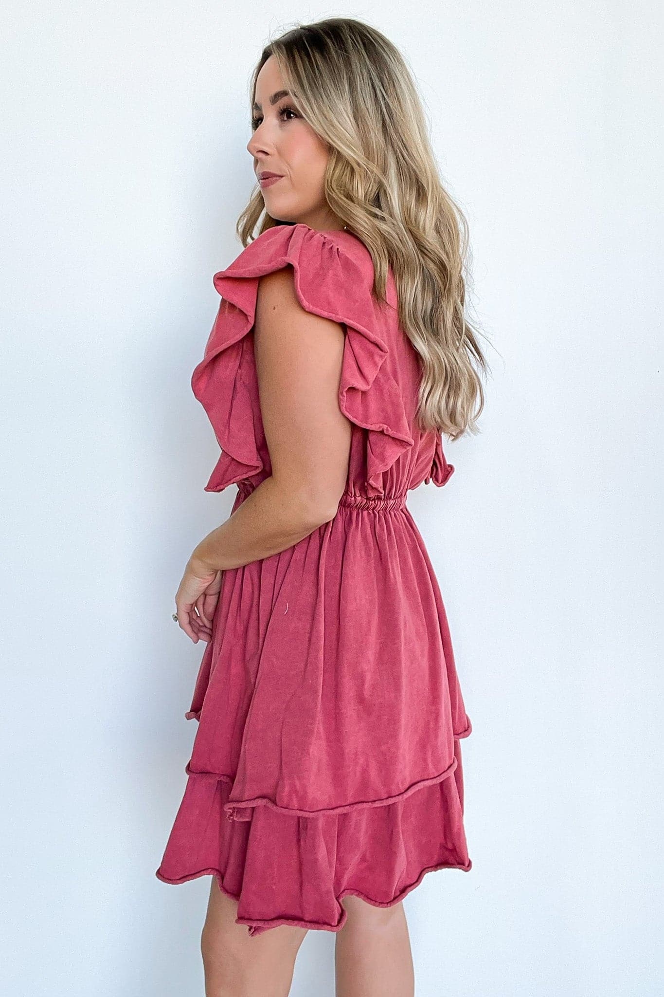  Lovely Spirit Flutter Sleeve Tiered Dress - FINAL SALE - Madison and Mallory