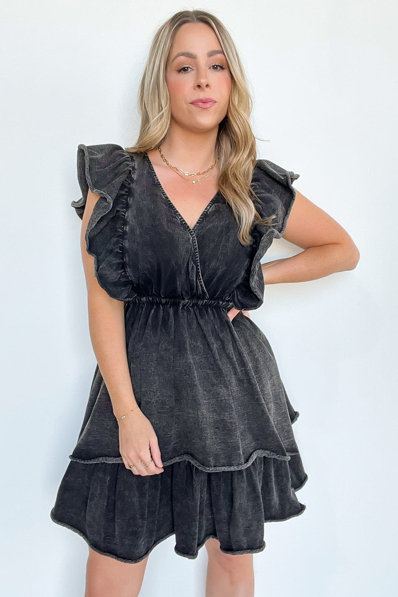  Lovely Spirit Flutter Sleeve Tiered Dress - FINAL SALE - Madison and Mallory